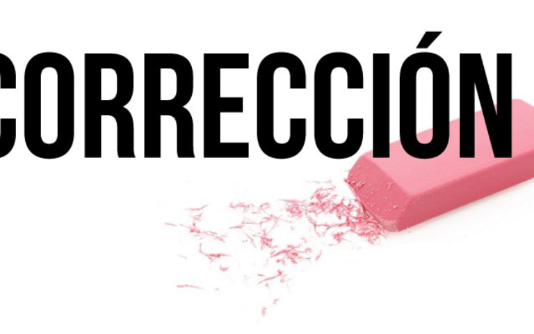 correción
